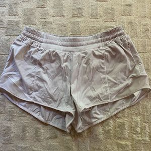 white lulu lemon hotty hot shorts